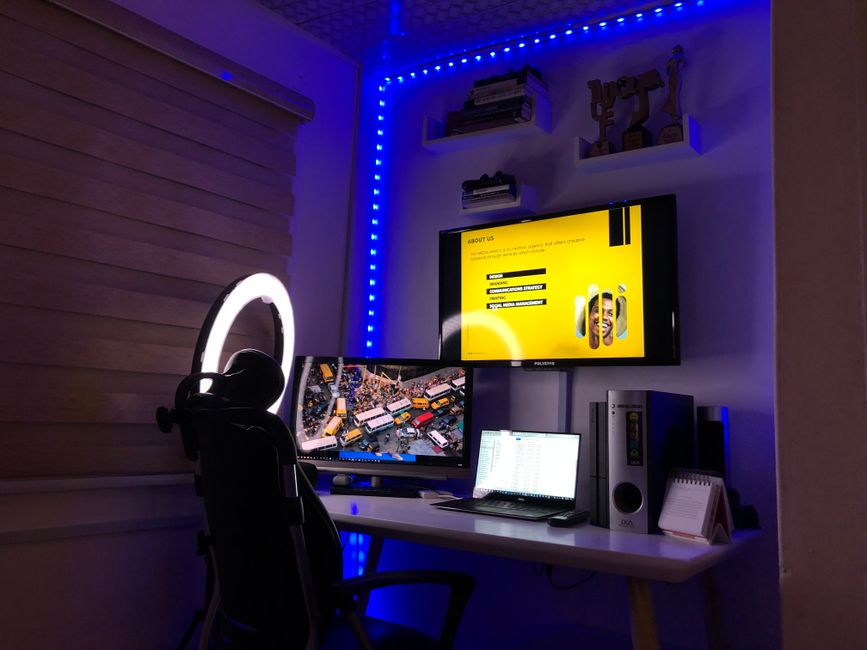 monitor light setup
